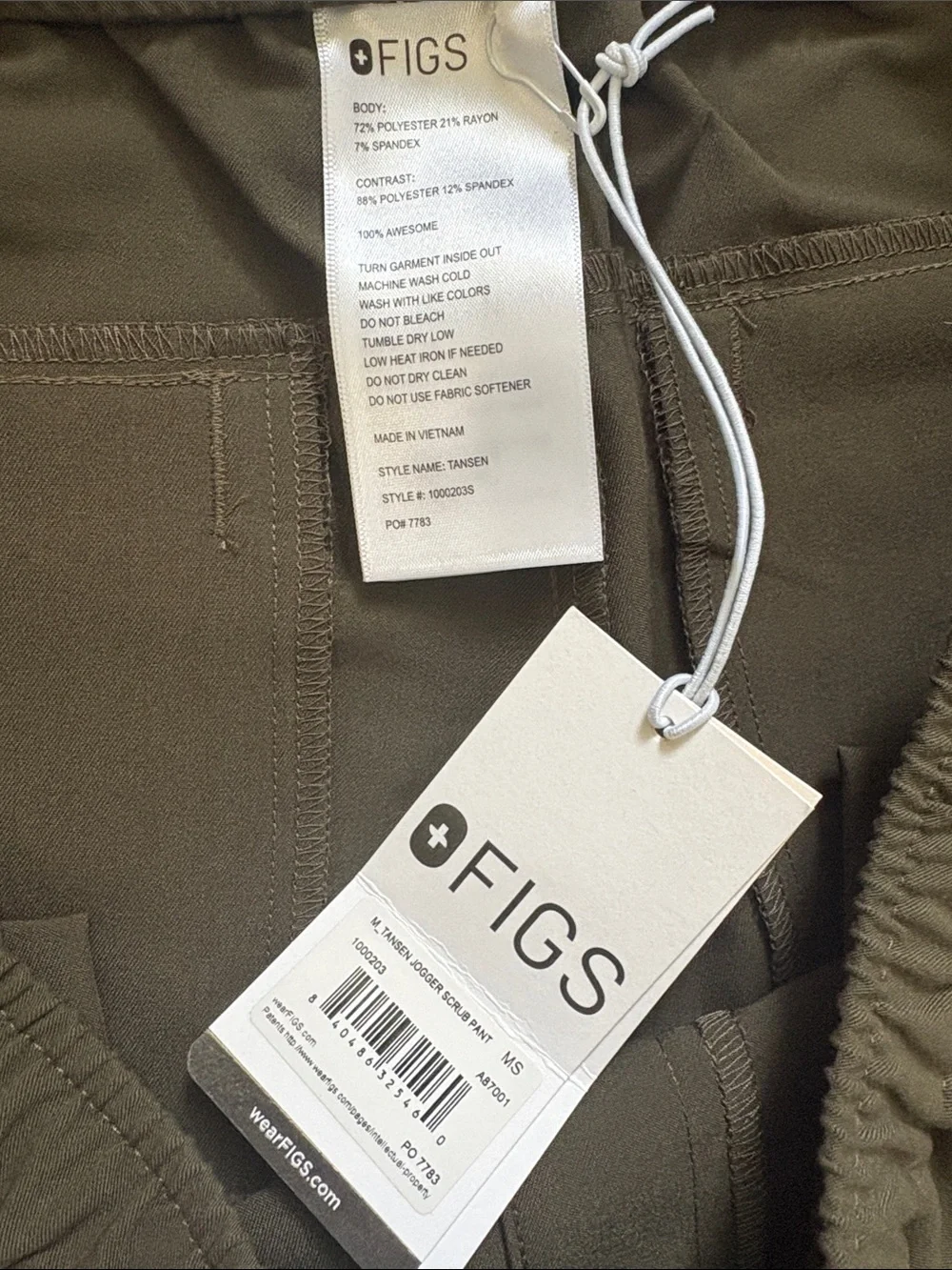 Figs Men's Tansen Spruce scrub pant MS